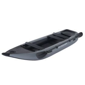 2 Person Inflatable Kayak Fishing PVC Kayak Boat the Dimension is 130'' *43'' *11.8'' Inflatable Boat Rescue Rubber Rowing Boat with Pump, Seat