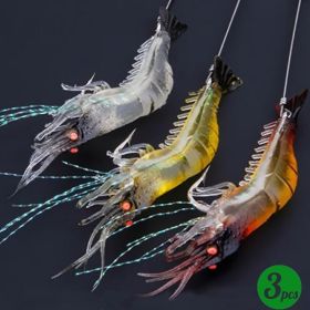 3pcs/7pcs Shrimp Lure Fishing Lures Artificial Bait (size: 3pcs)